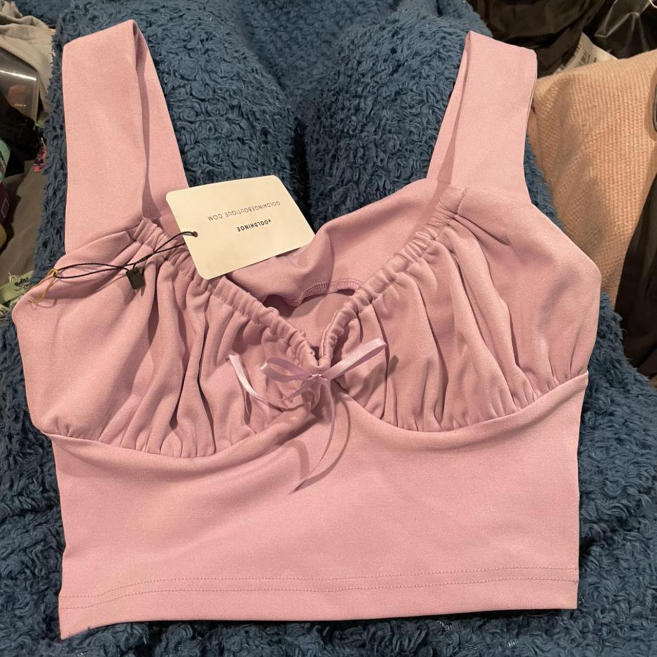 Gold Hinge Boutique Lilac crop top size small. Brand... Depop