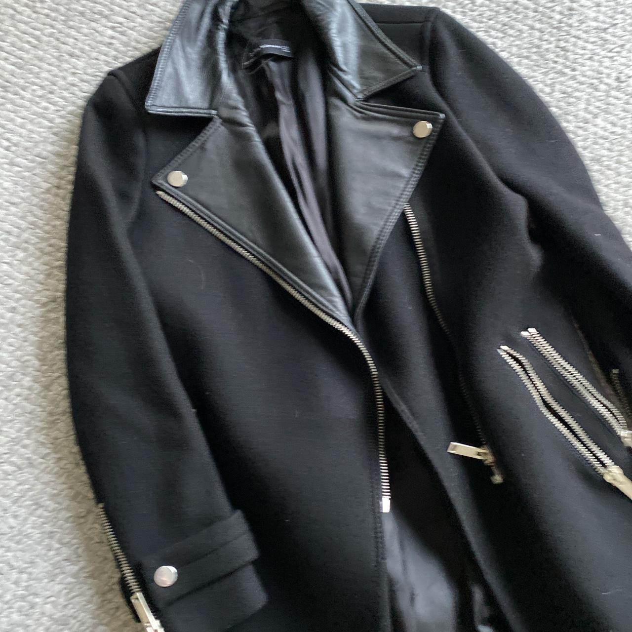 Zara black oversized blazer! LEATHER!! Sizes S-L!!!!... - Depop