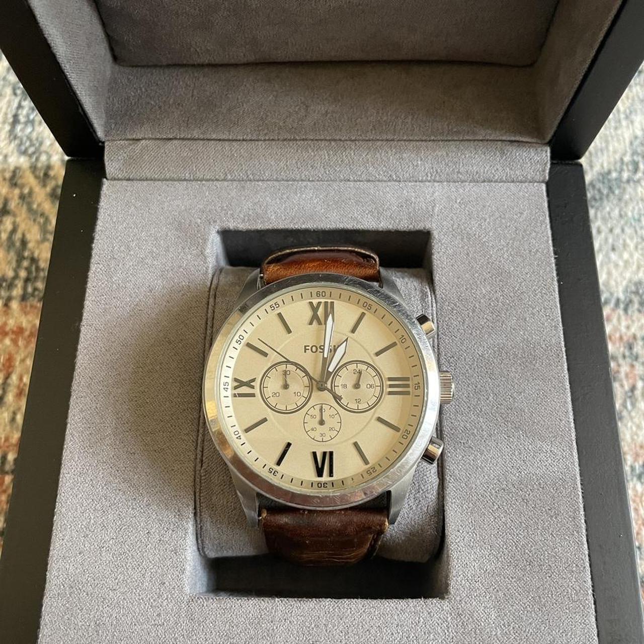 Fossil Men's Brown and White Watch