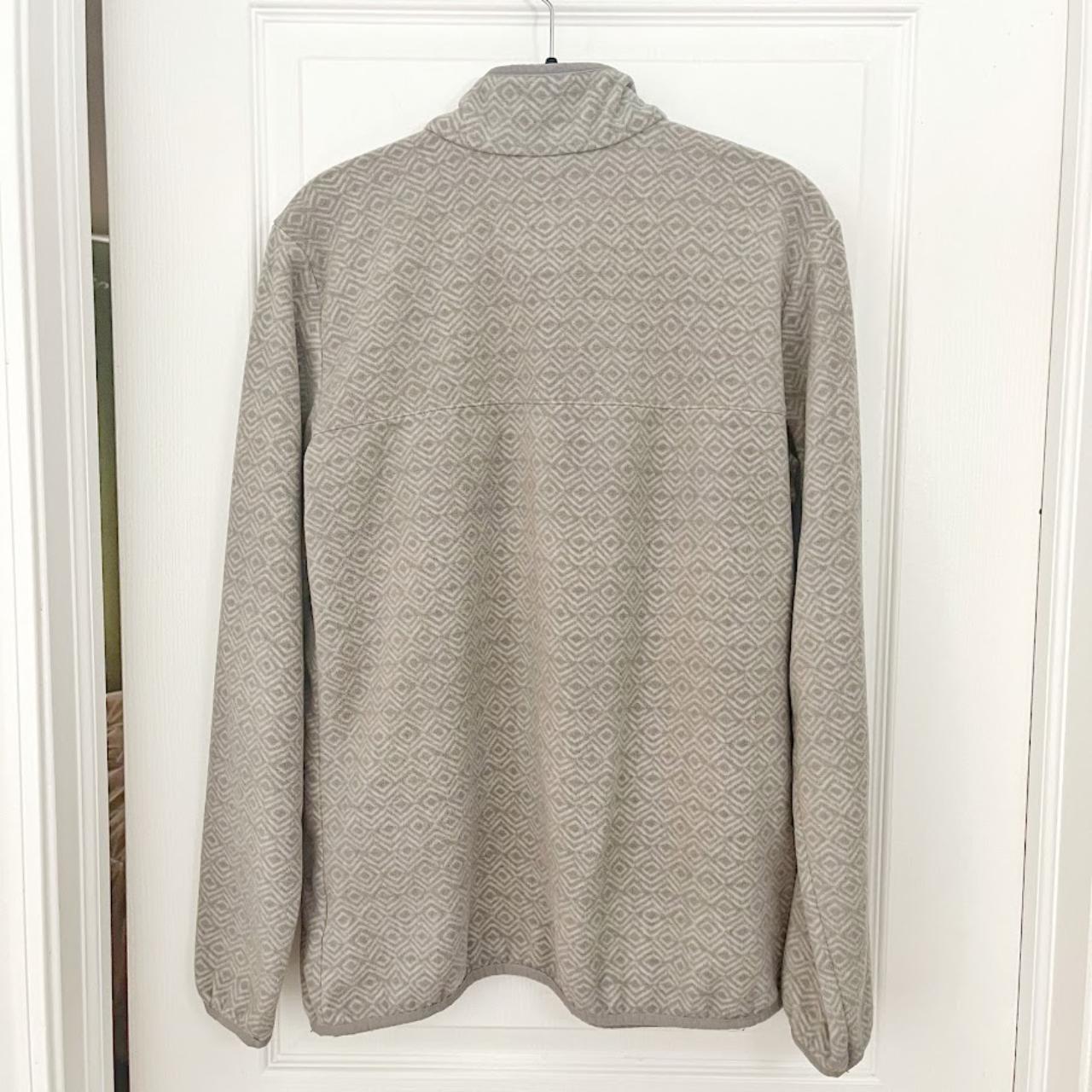 Columbia Graphic Grey Fleece 1/4 Snap Button Long... - Depop