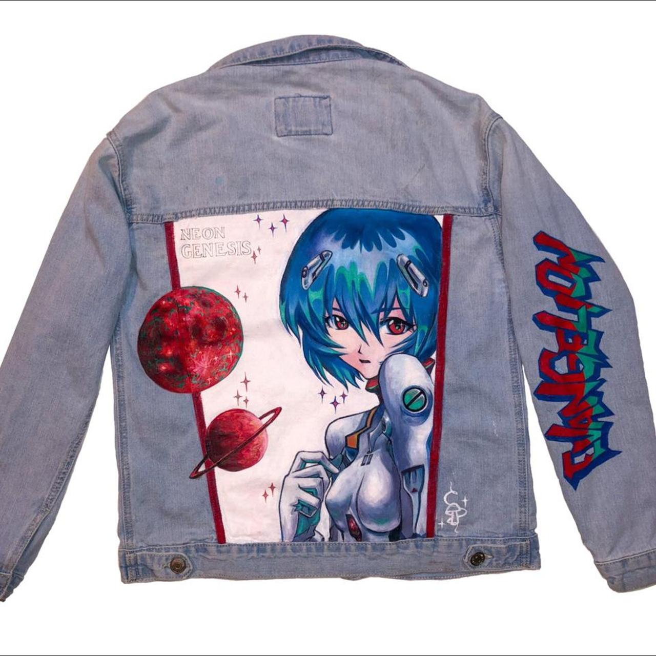 Evangelion~Rei 💙🪐 This light wash denim jacket is... - Depop