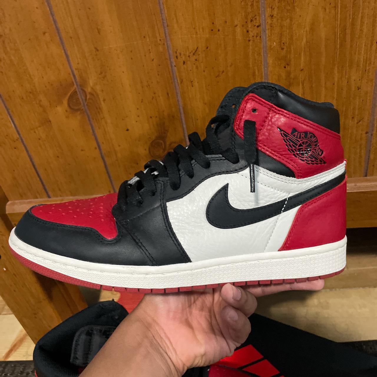 Air Jordan 1 Bred Toe Size 10 used twice, OG box...