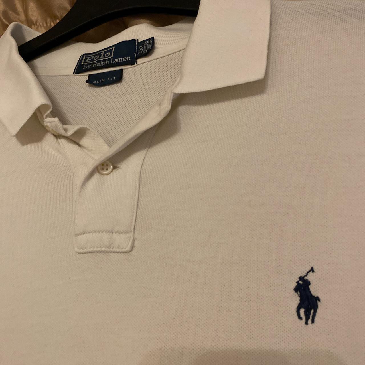 Ralph Lauren long sleeve white polo Slim fit - Depop