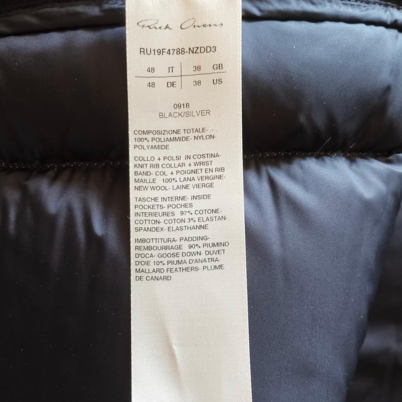 Rick Owens LARRY期 ダウンジャケット サイズ48 新品未使用 RICK OWENS FW 19 Larry puffer jacket size 48 | Depop