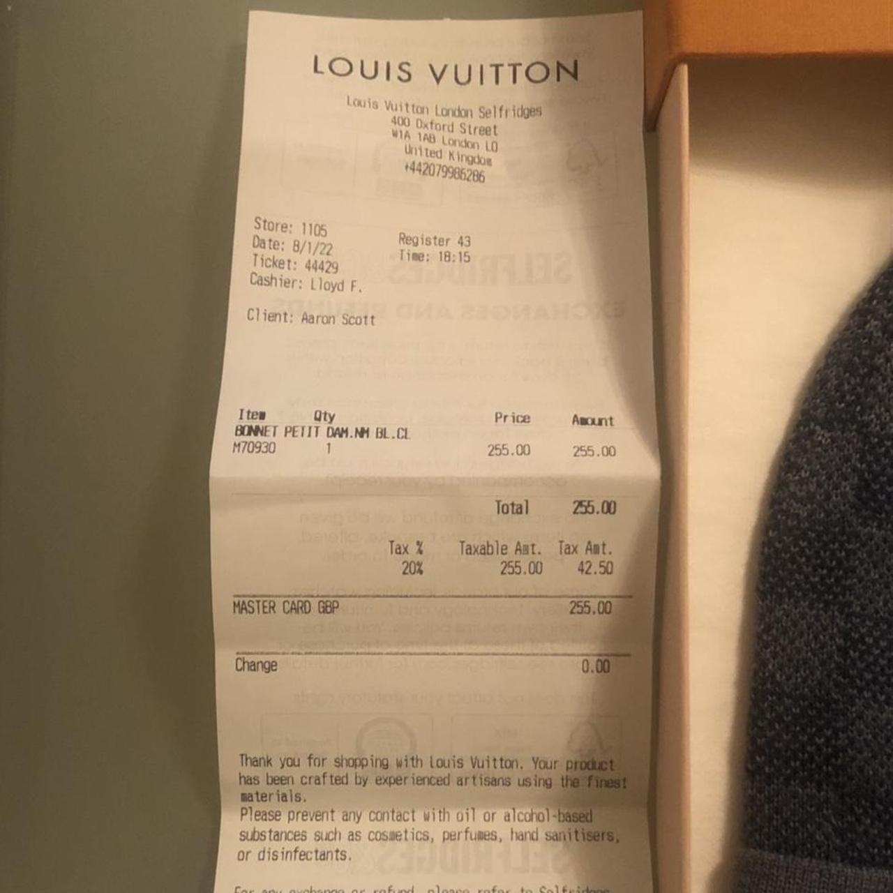 Louis Vuitton Men's Blue and Grey Hat | Depop