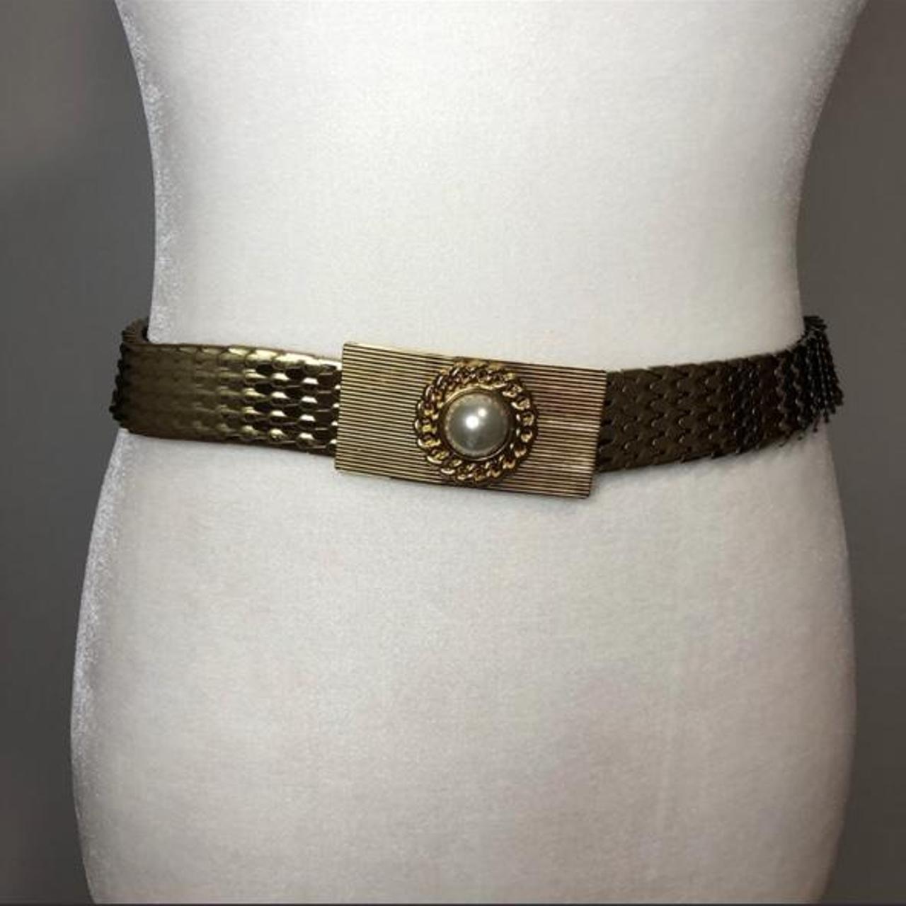 Vintage Retro Women’s Expandable Stretch Belt Gold... - Depop