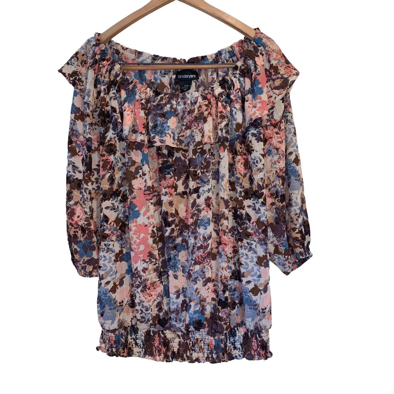 Lane Bryant Women S Plus Size 14 16 Sheer Floral Depop