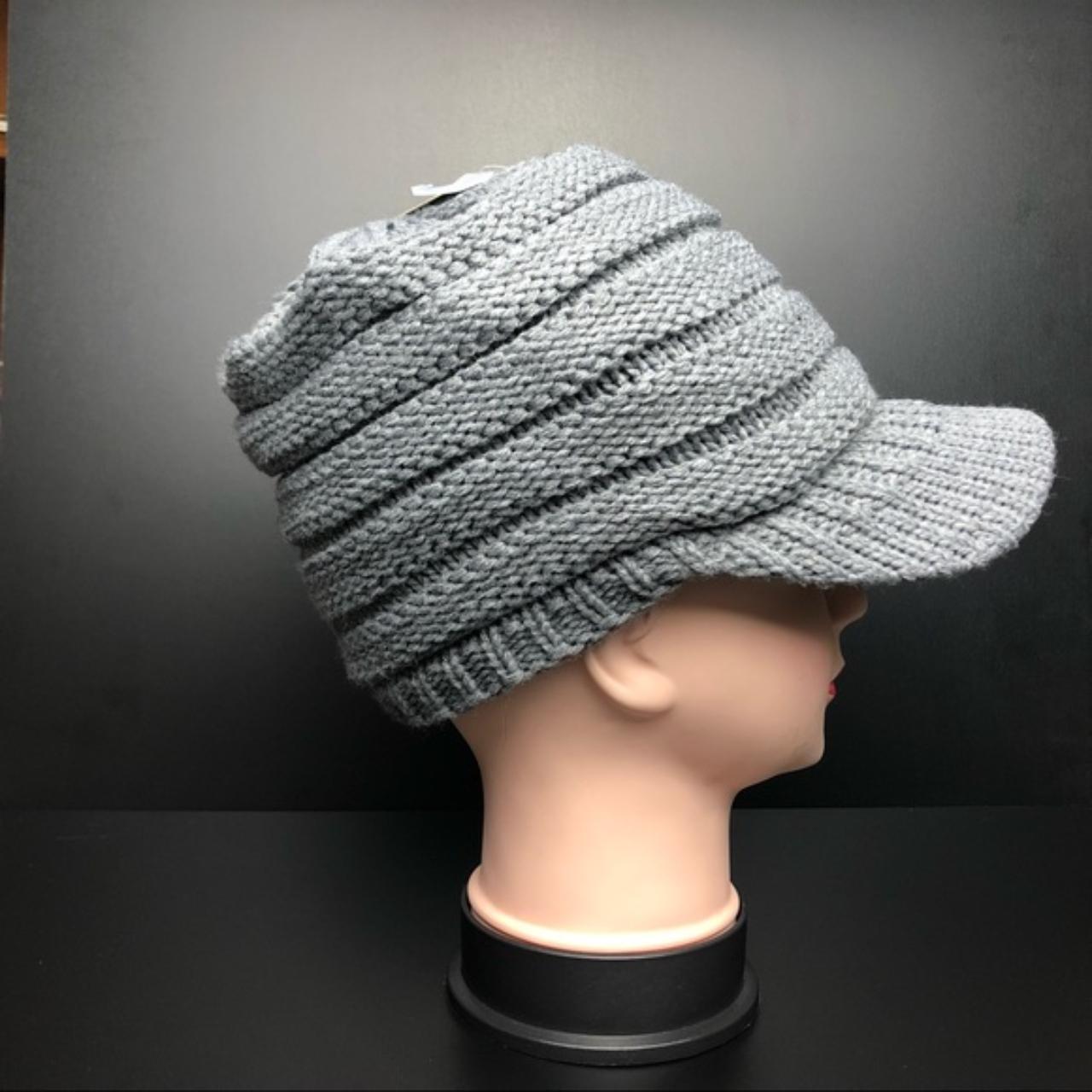 Women S Winter Knit Messy Bun Ponytail Beanie Winter Depop