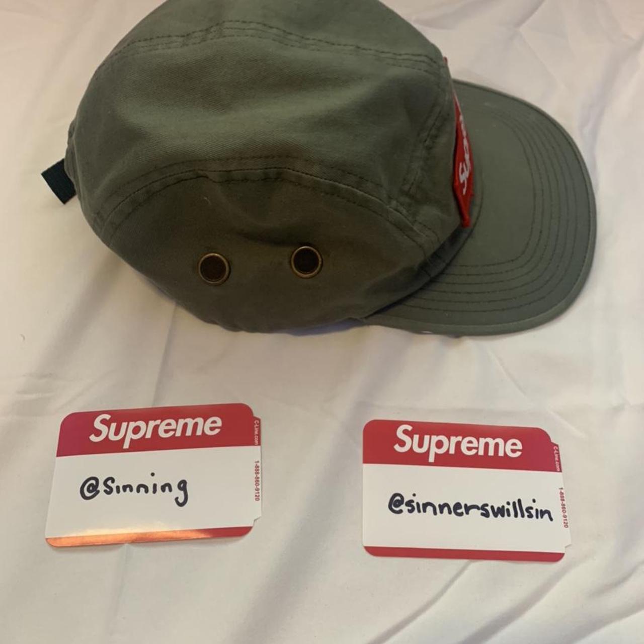 Supreme Men's Green and Red Hat | Depop