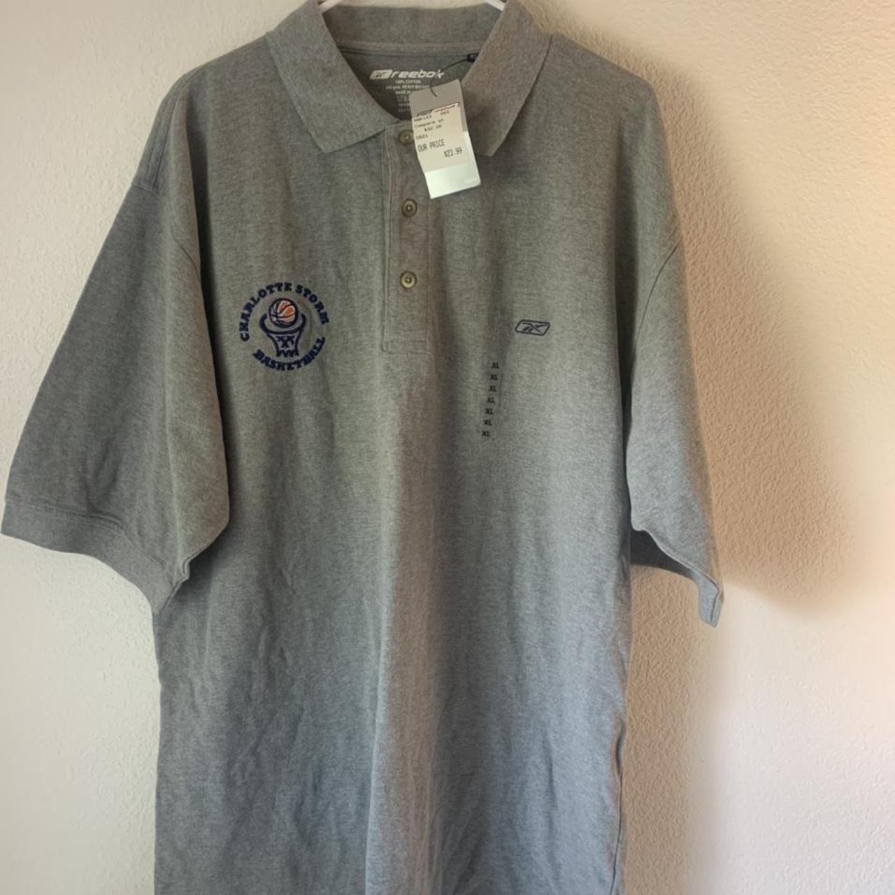 Vintage Reebok Charlotte Storm Basketball Men’s polo... - Depop