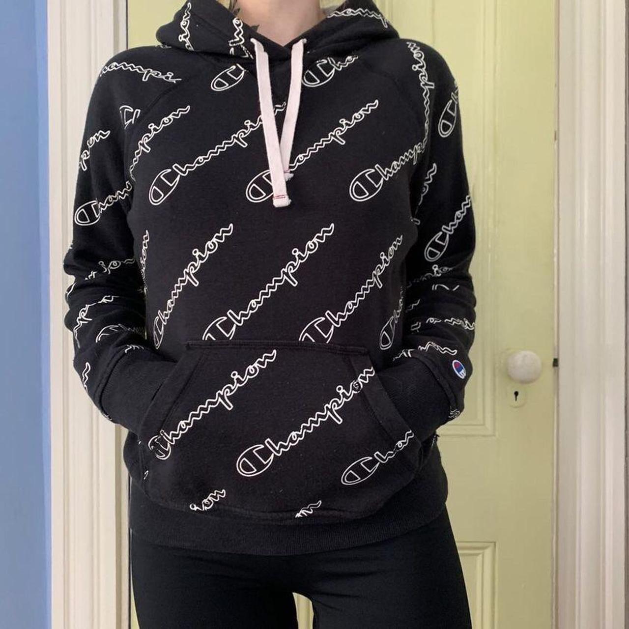 Champion all over shop print hoodie women s