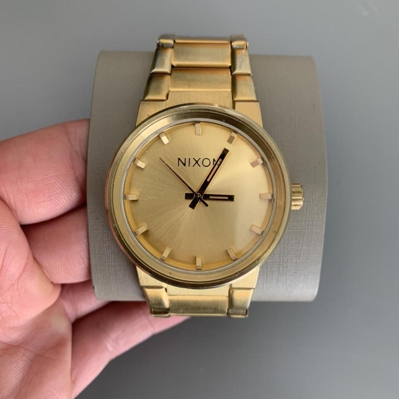 Nixon Cannon Analog Gold Watch Depop