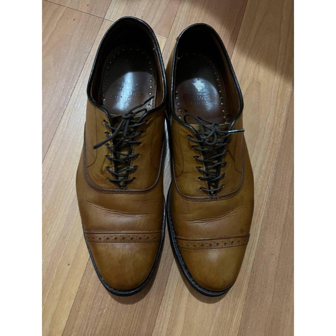 Brooks Brothers Men's Brown Tan Wingtip Oxford Dress... - Depop