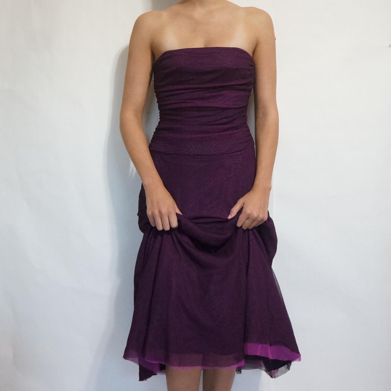 B Darlin Women's Burgundy and Purple Dress (2)