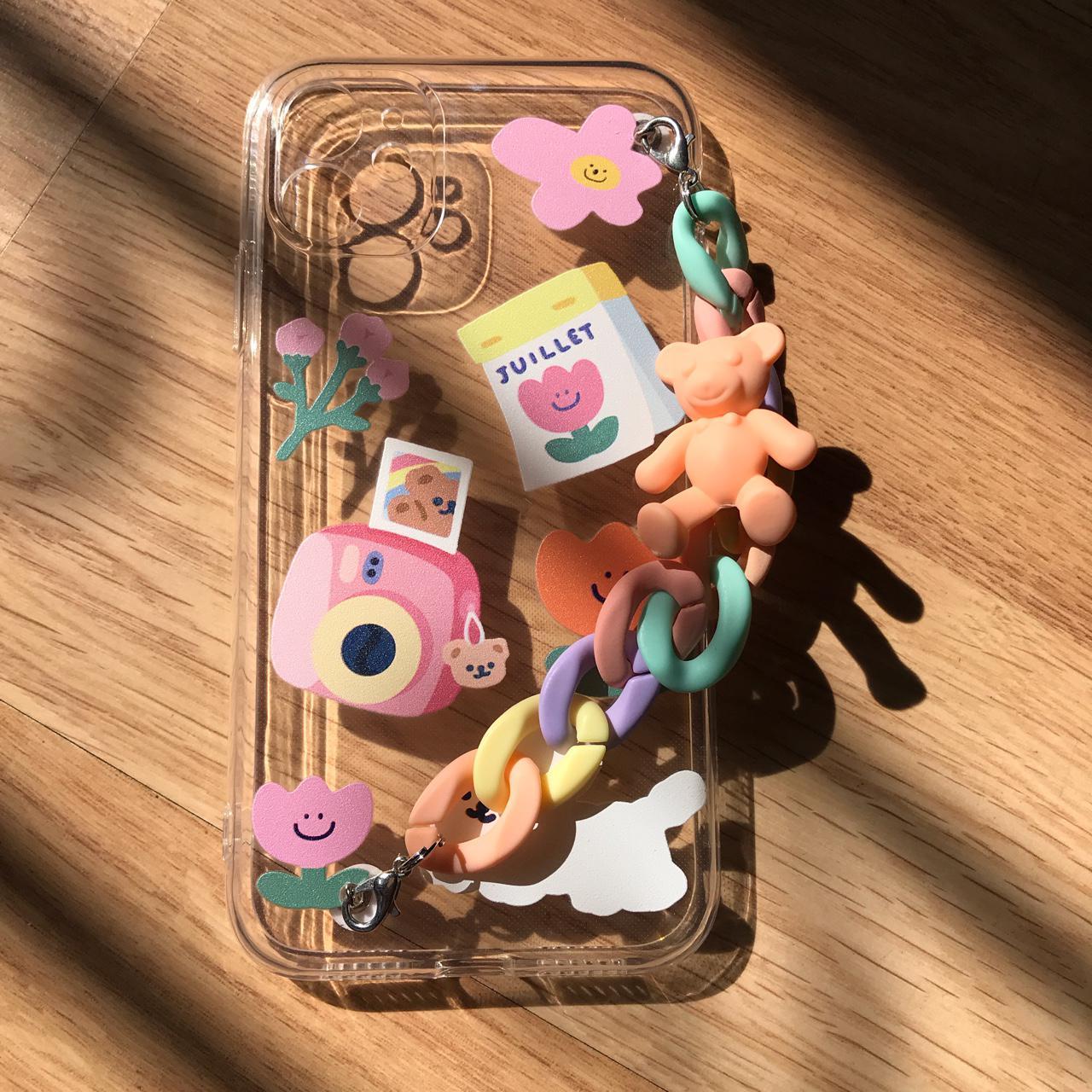 Kidcore iPhone 11 pro clear case with Depop