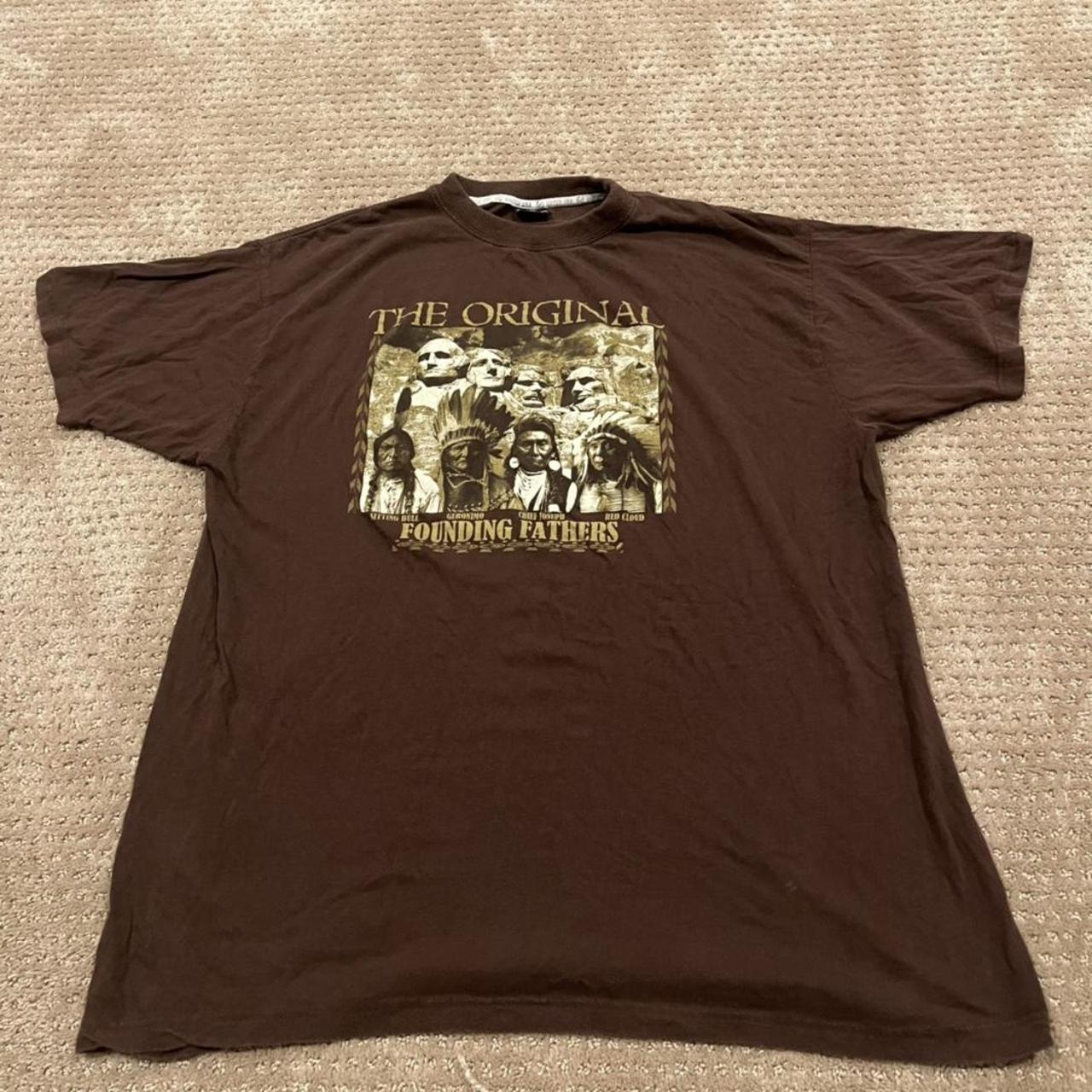 Vtg Mount Rushmore The Original Founding Fathers T Shirt Size XL Native  American