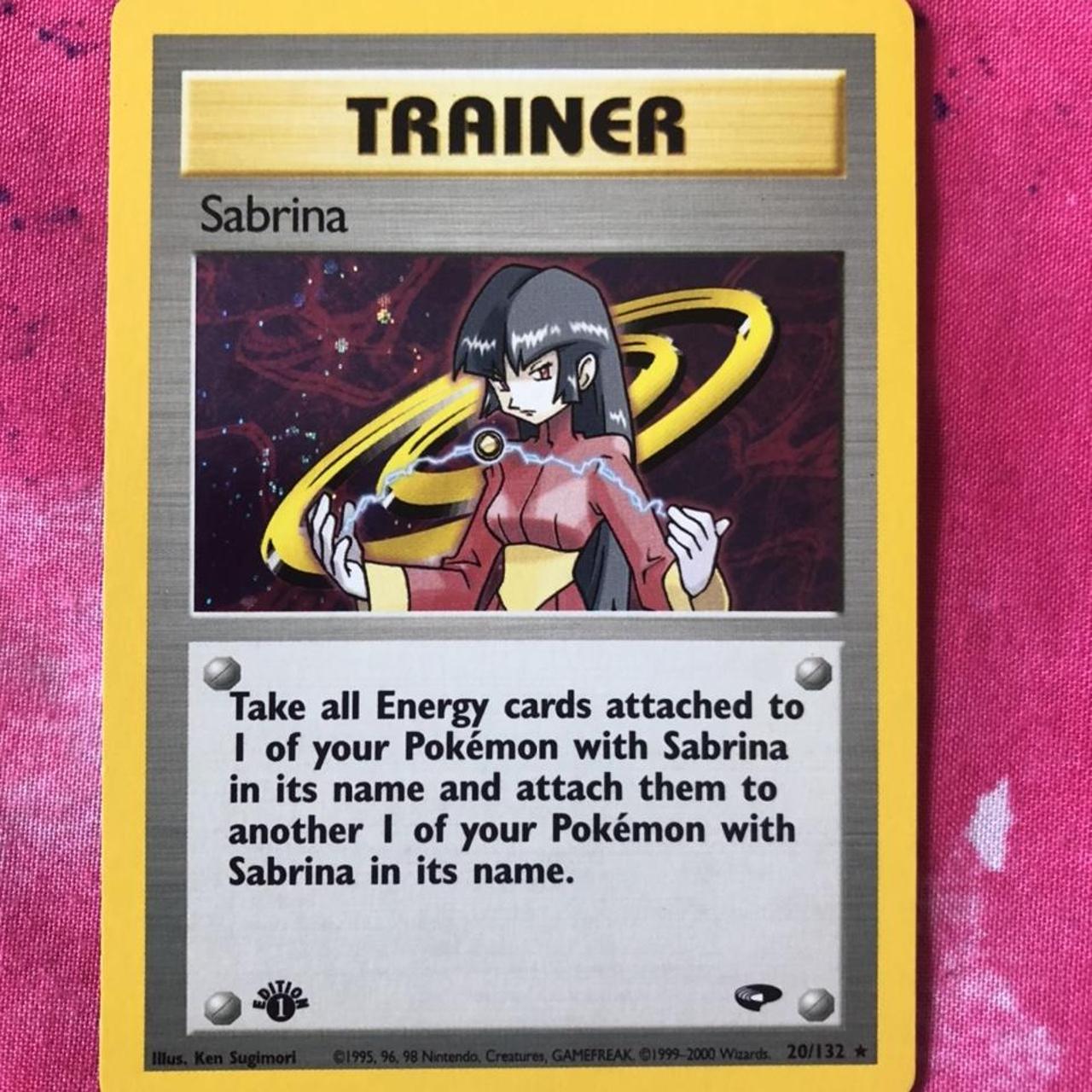 1st edition holo sabrina trainer #pokémon card | Depop
