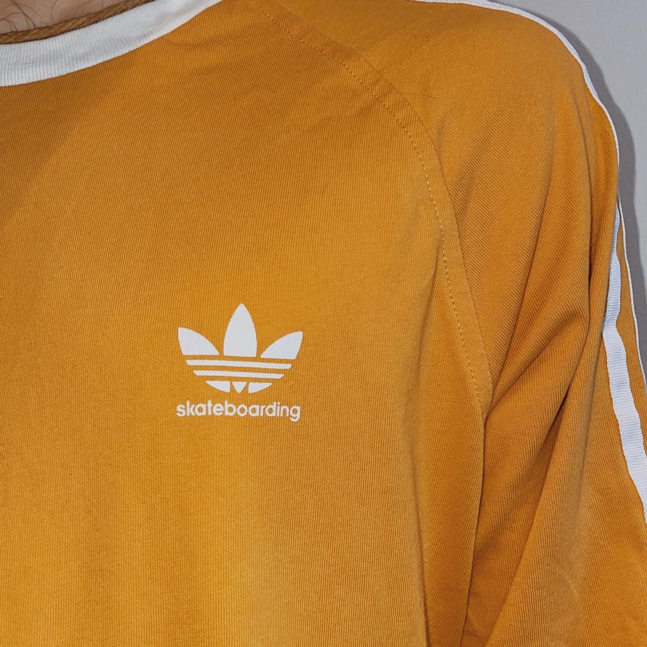 Adidas Men's Yellow and Orange Shirt | Depop