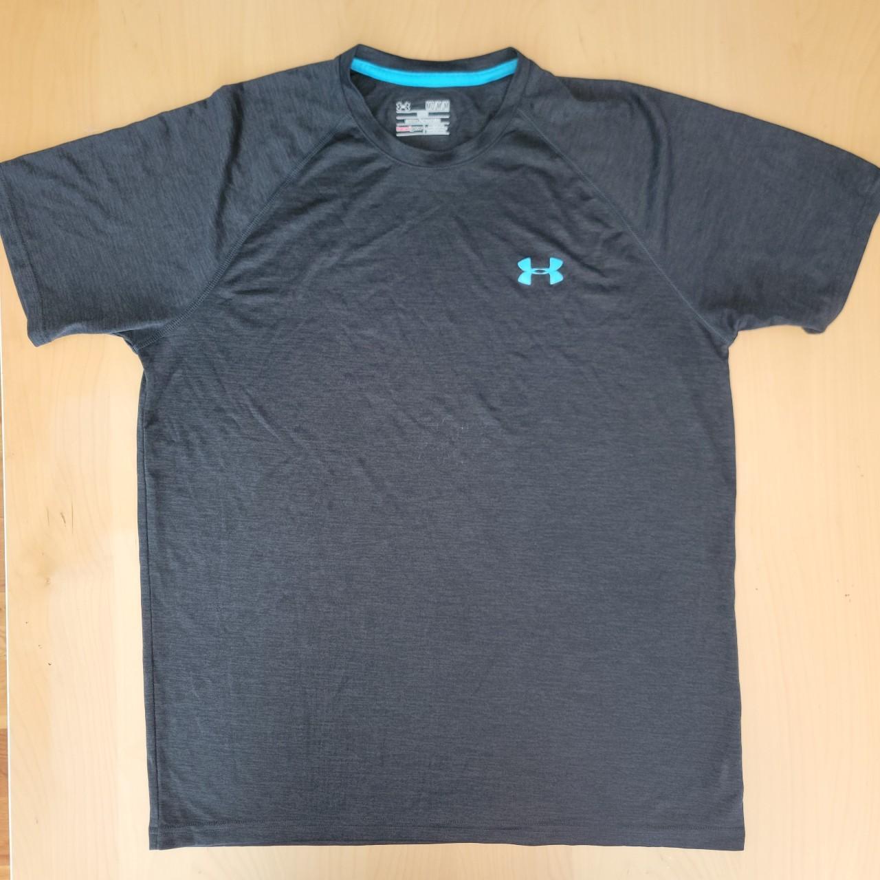 Under Armour Mens Loose charcoal Athletic T-Shirt... - Depop