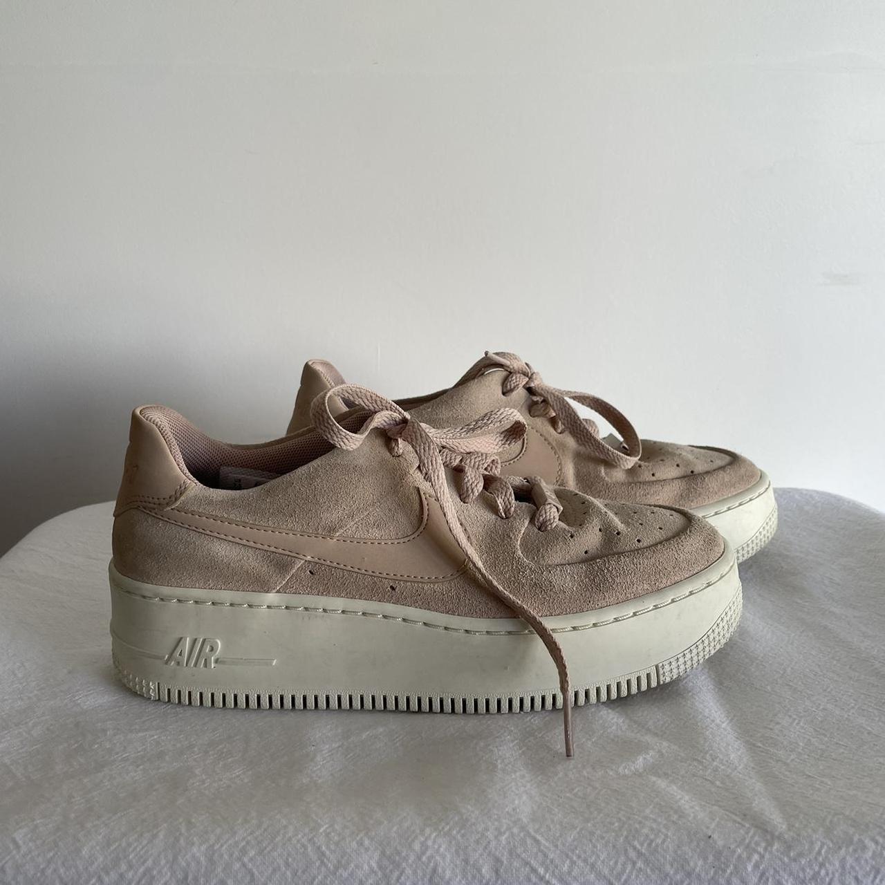 nike air force 1 sage low pink beige suede