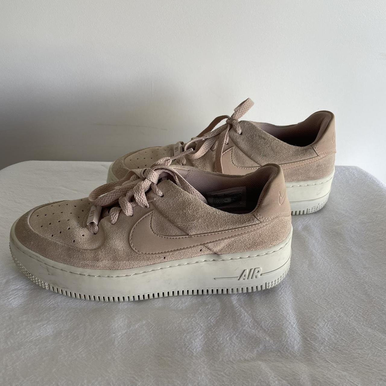nike air force 1 sage low pink beige suede