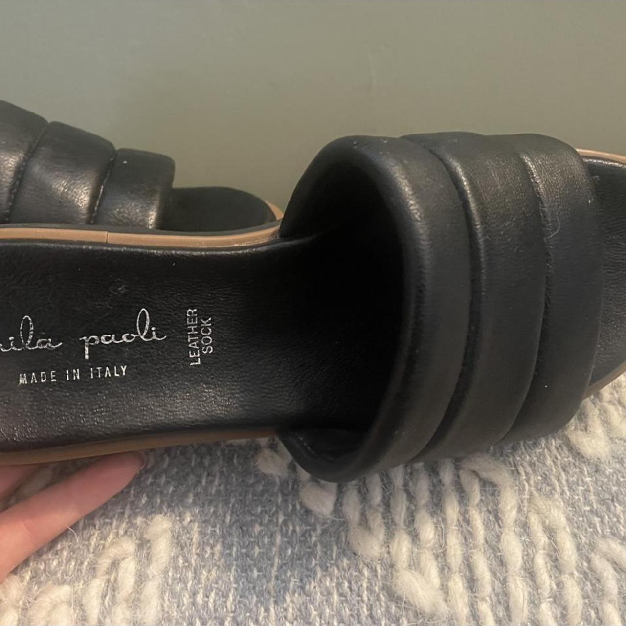 Mila Paoli leather stock slides gently worn super... - Depop