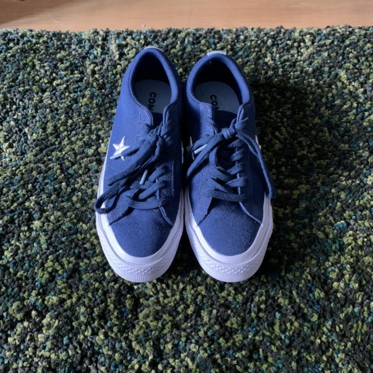 converse light blue one star