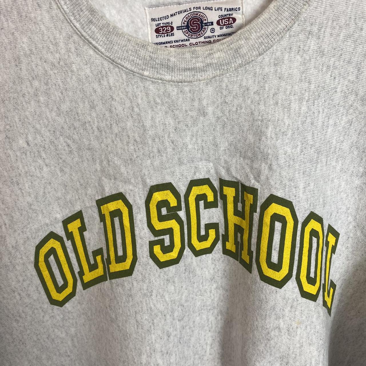 GREY OLD SCHOOL VINTAGE SWEATSHIRT Vintage old... - Depop