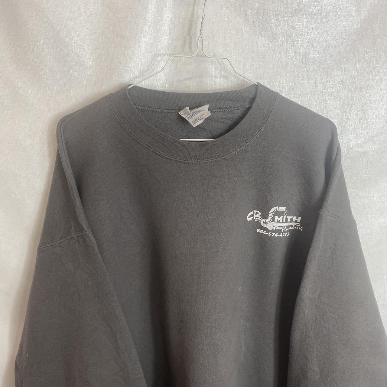 GREY VINTAGE SWEATSHIRT Vintage sweatshirt in grey... - Depop