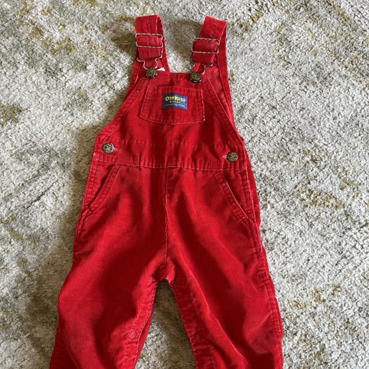 Neutral Baby Vintage Red Overalls 24 months baby... Depop