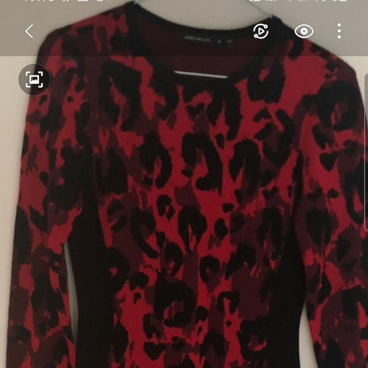 Knit Maxi Karen Millen Red Leopard Maxi Dress Karen Millen Red