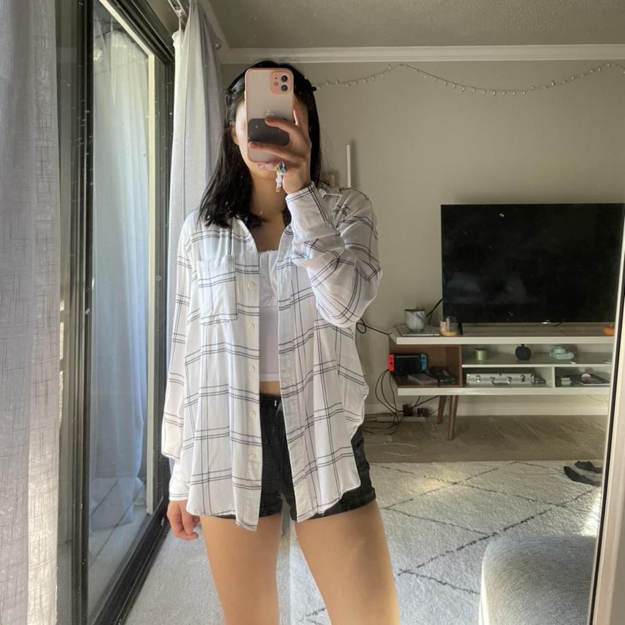 black and white flannel h&m