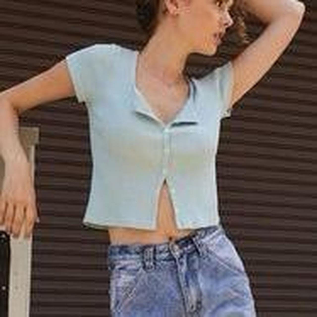 brandy melville collared shirt barely worn no flaws Depop