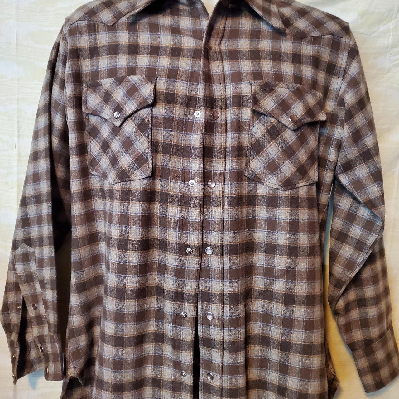 Pendleton Western button up 100% Wool Size Med Men's... - Depop