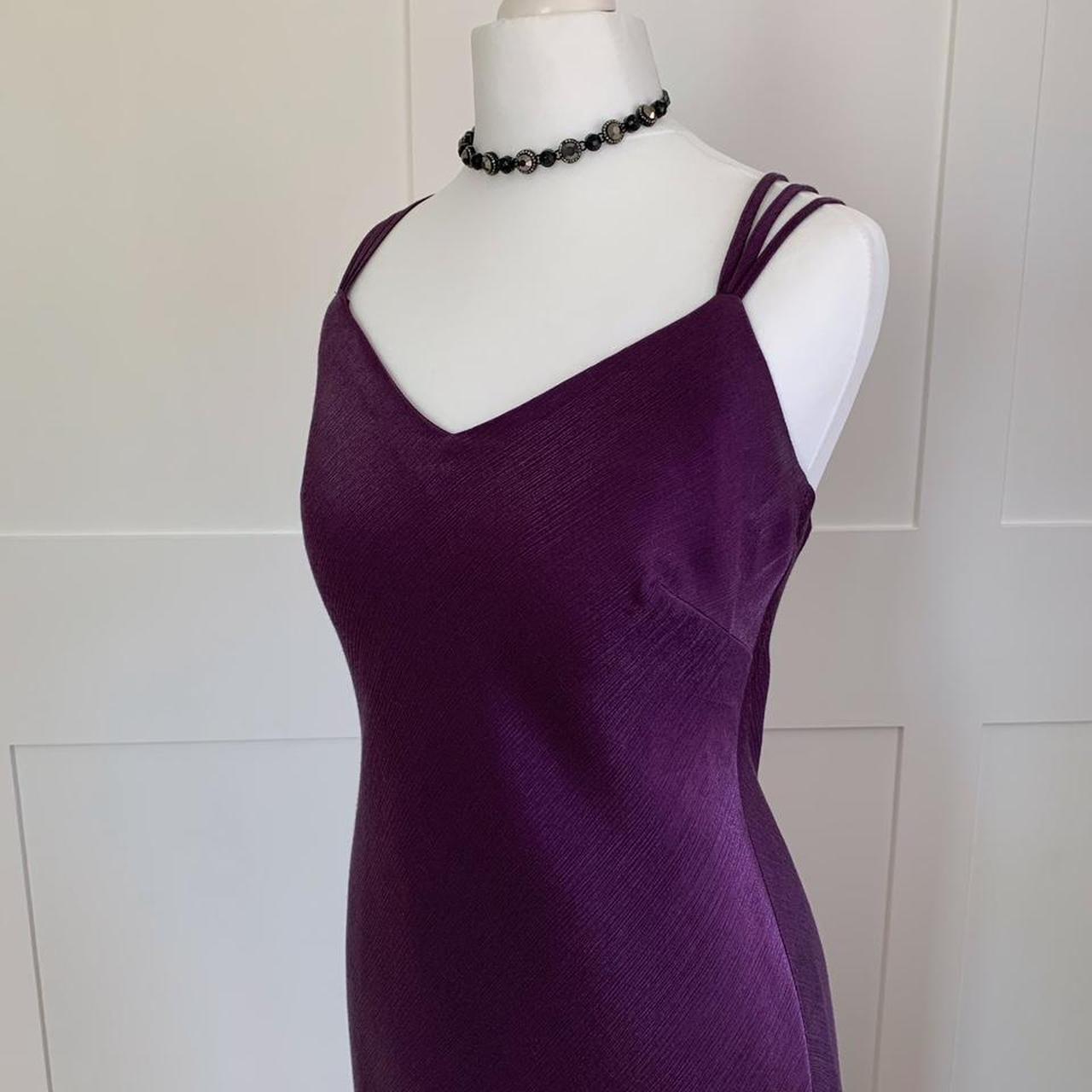 Vintage 1990s purple slip dress, prom, evening,... - Depop