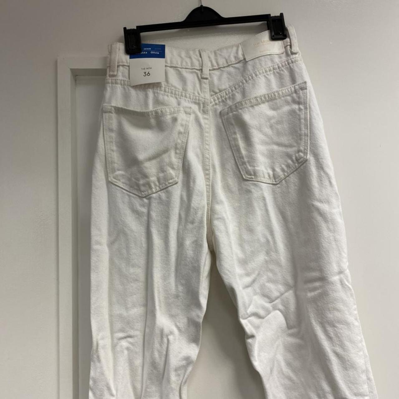 White bershka Olivia jeans Never worn with tags Need... - Depop