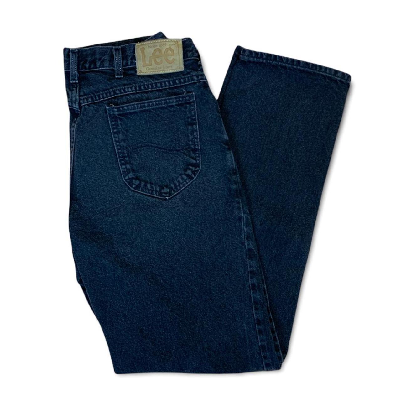 Vintage Vtg 90s Lee Faded Black Denim Jeans Pants... - Depop