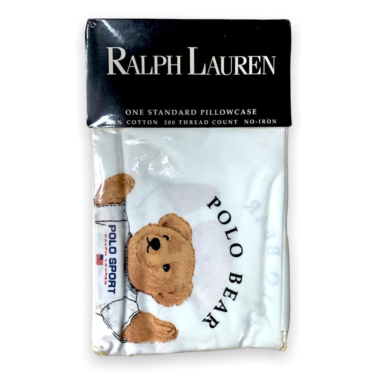 Vintage 90s Ralph Lauren Polo Bear Pillow Case *... Depop