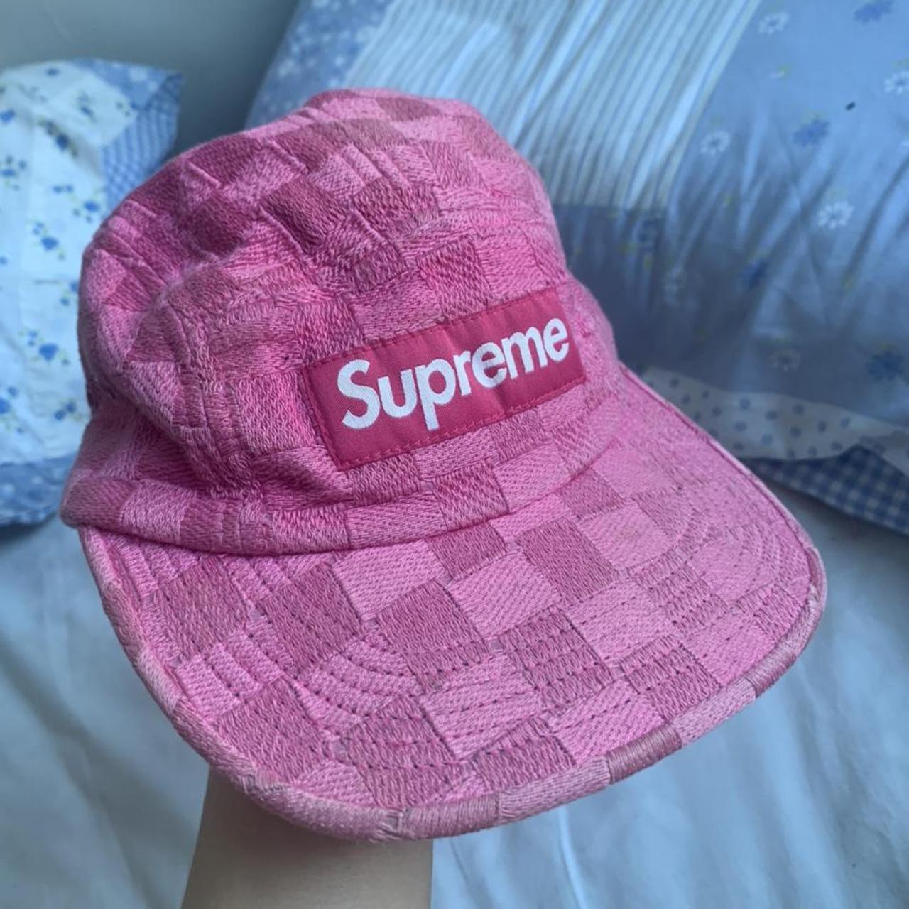 supreme pink hat