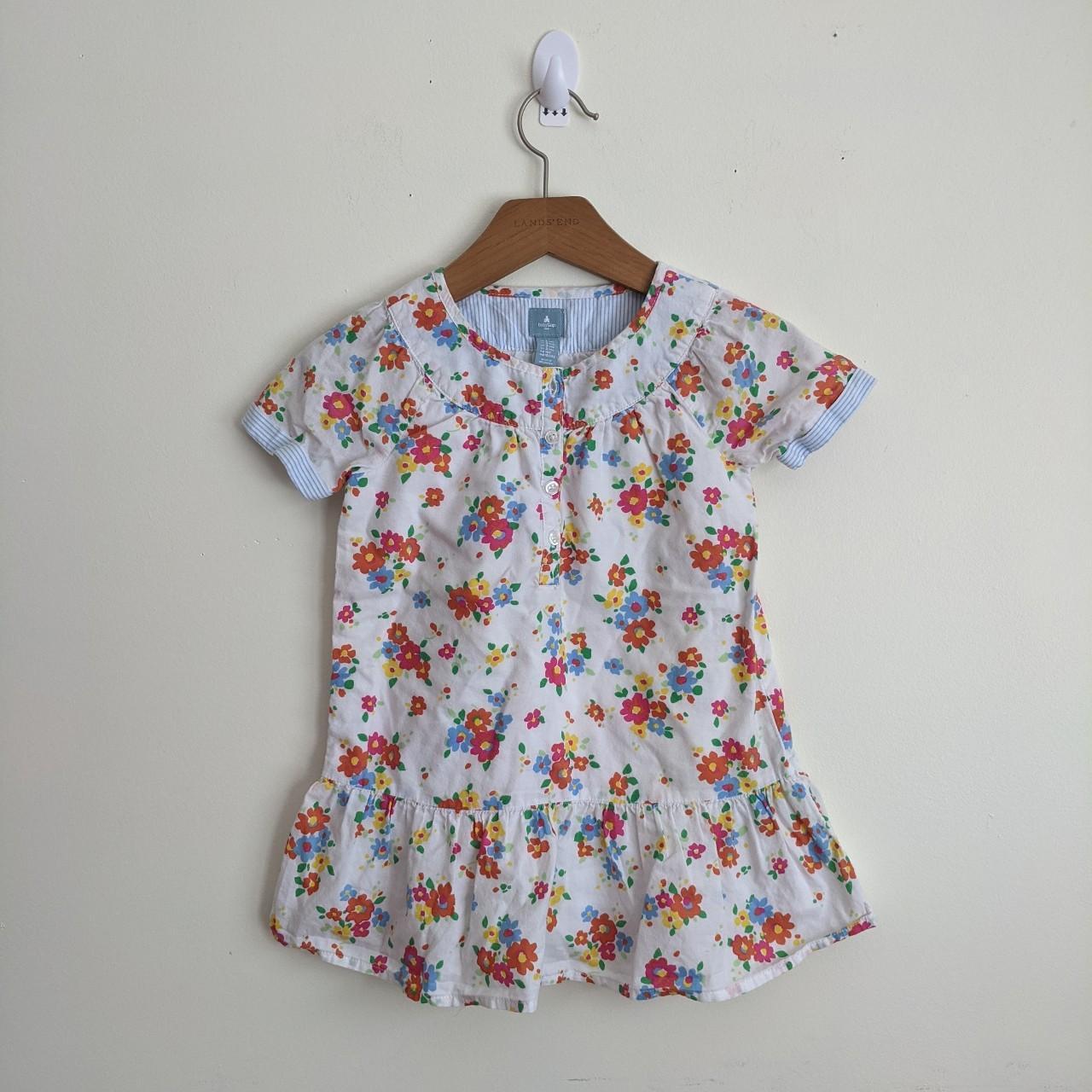 Baby Gap 3 Years Dress Floral Cotton Girls Ruffle... - Depop
