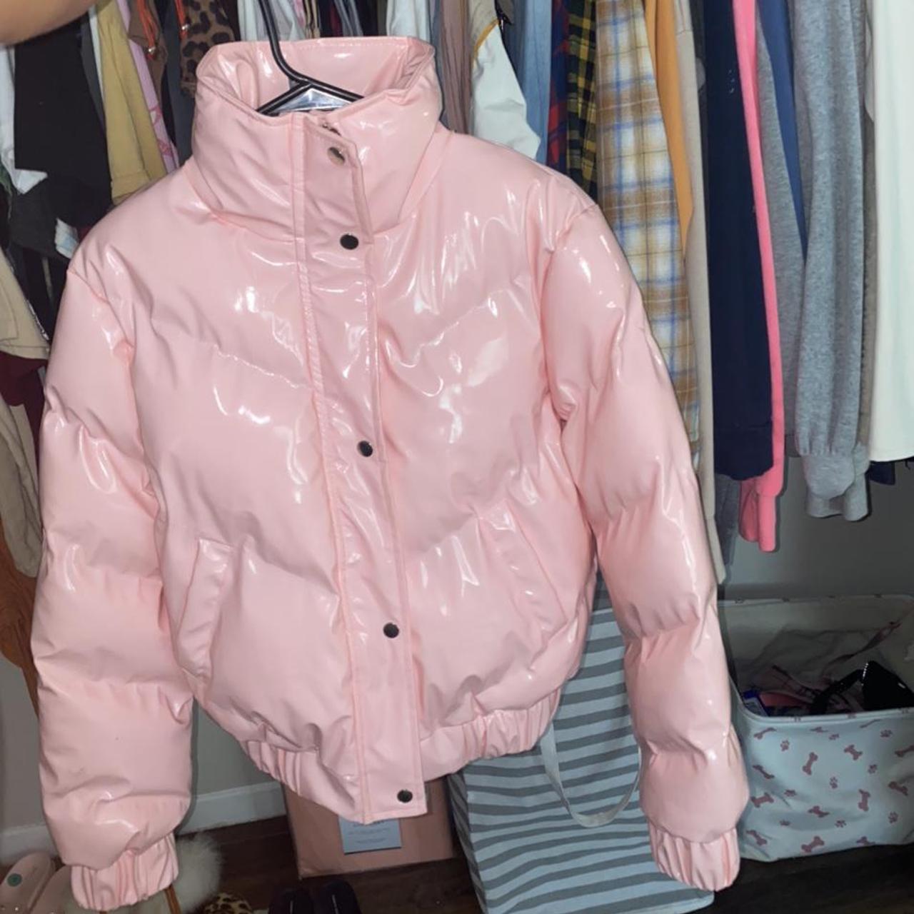 Club Exx Vinyl Puffer Jacket delicate Pink