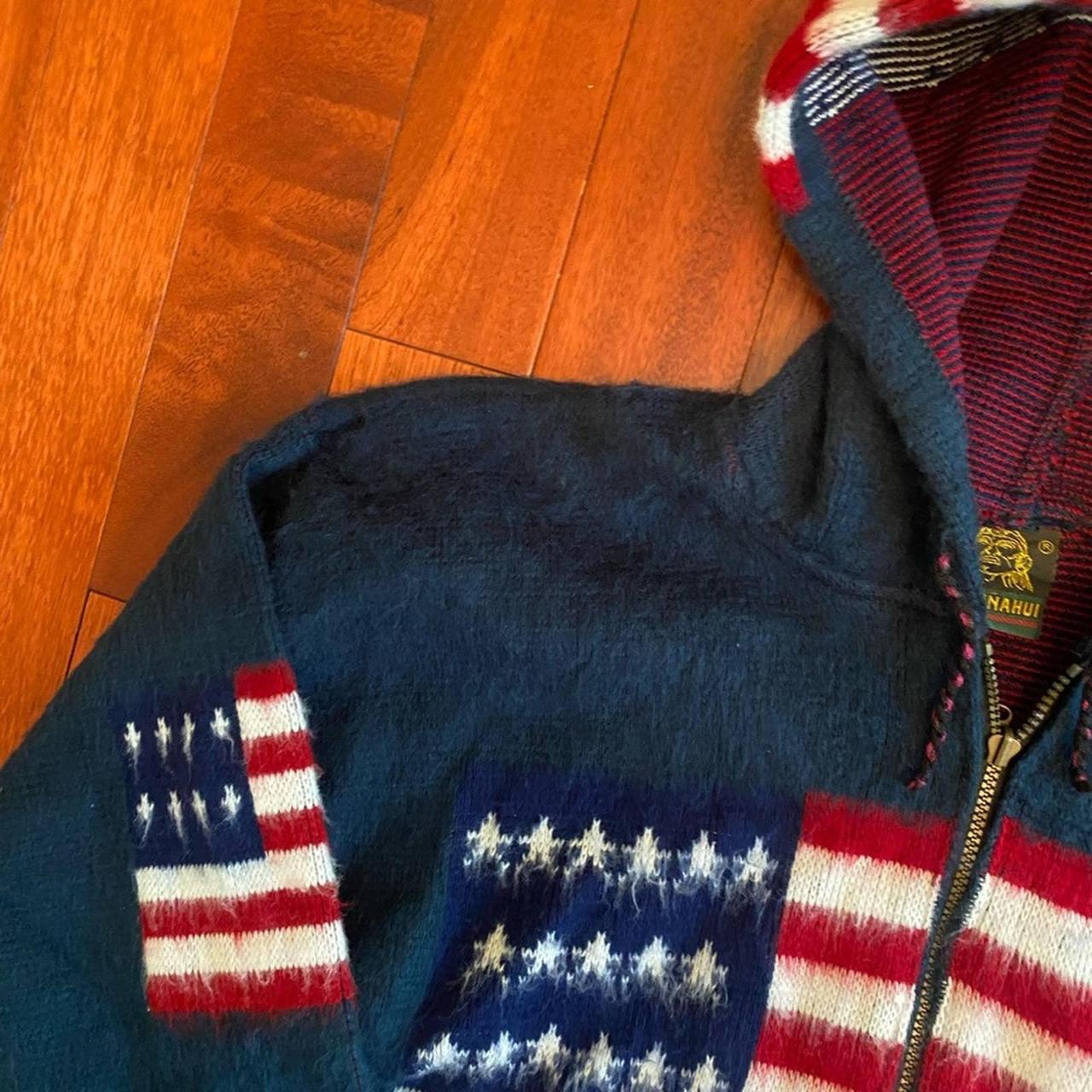 Vintage Tejidos Ruminahui Sweater XL retailer American Flag Wool