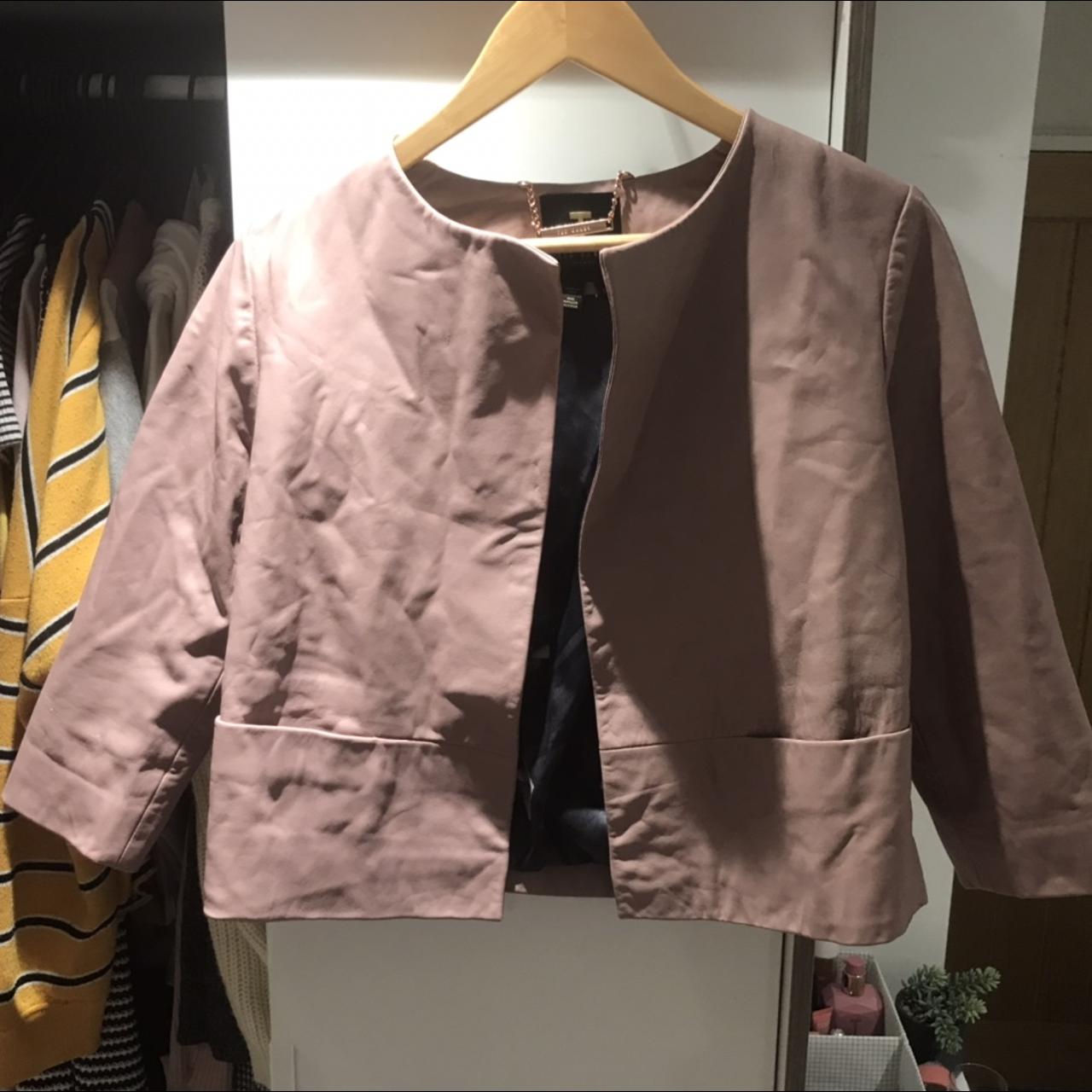 Ted baker sale pink leather jacket