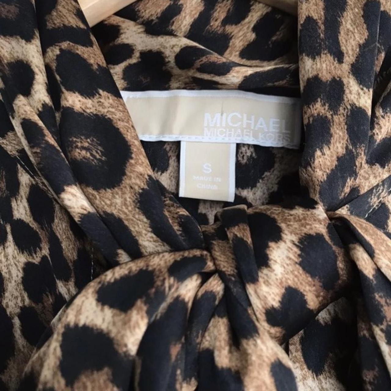 MICHAEL KORS LEOPARD PRINT TOP Size S £40 open to... - Depop