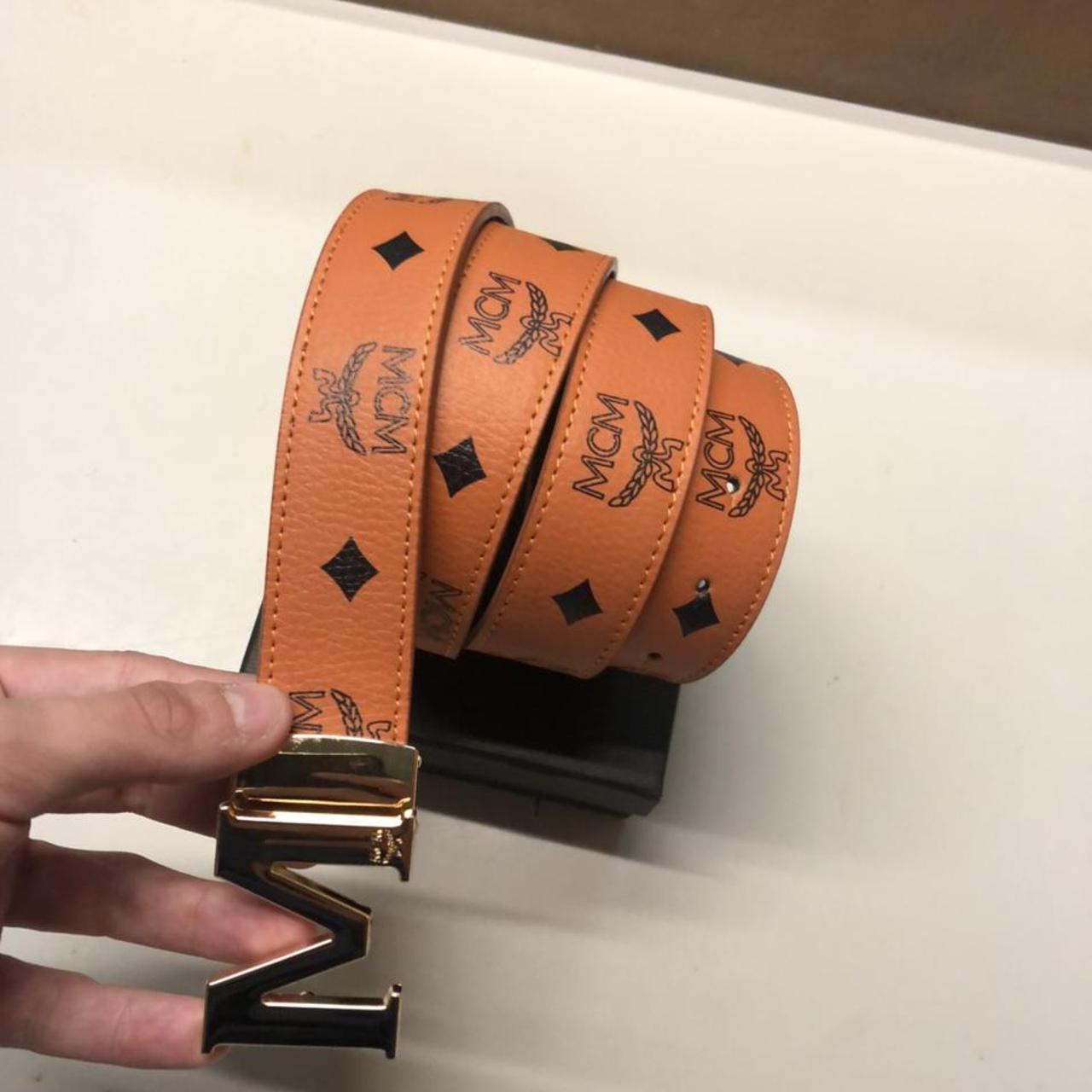 Tan 2024 mcm belt