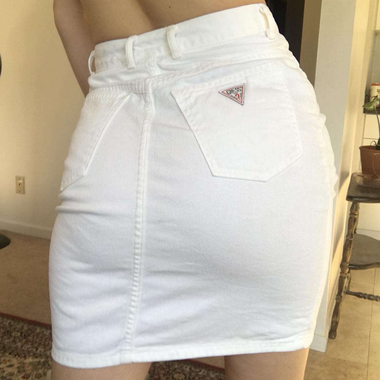 Vintage Guess Bright White Denim Skirt – NA NIN