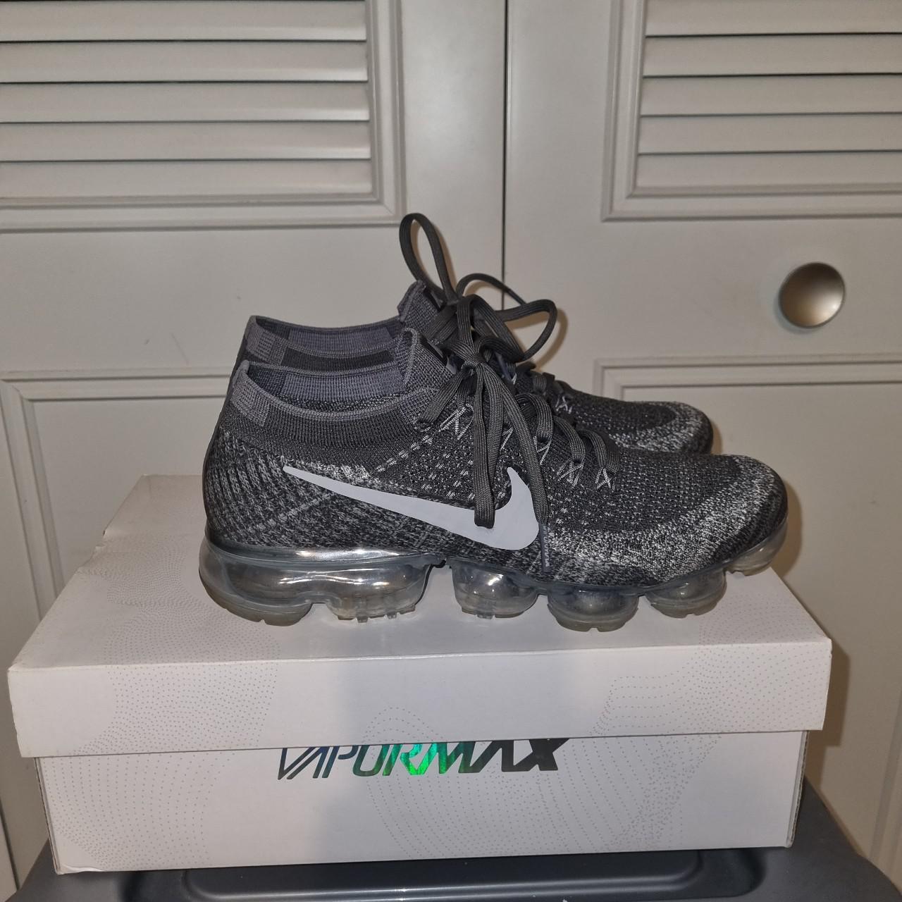 Nike Air max vapormax, wolf grey, size 6, worn once - Depop