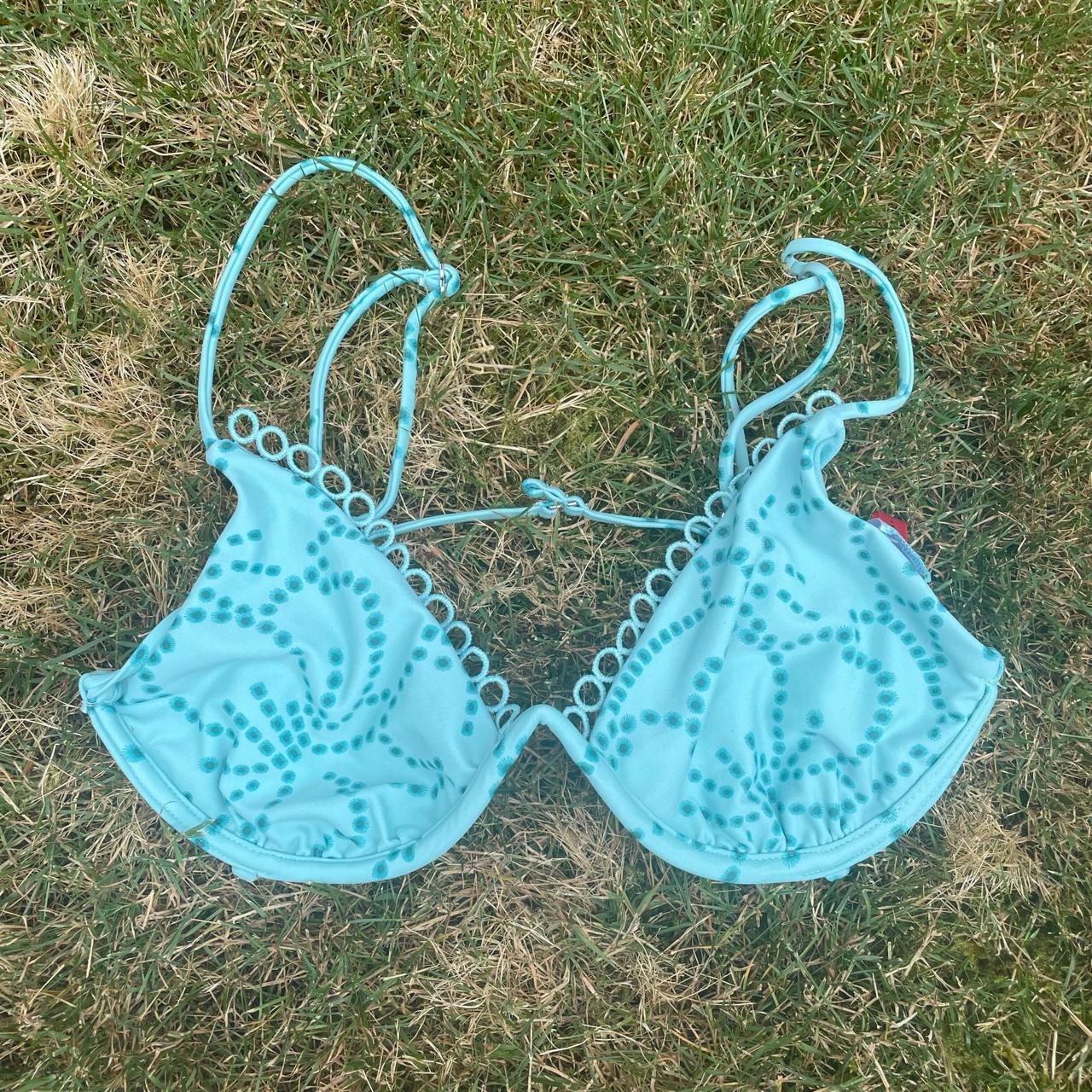 Powder Blue Victoria Bikini Top