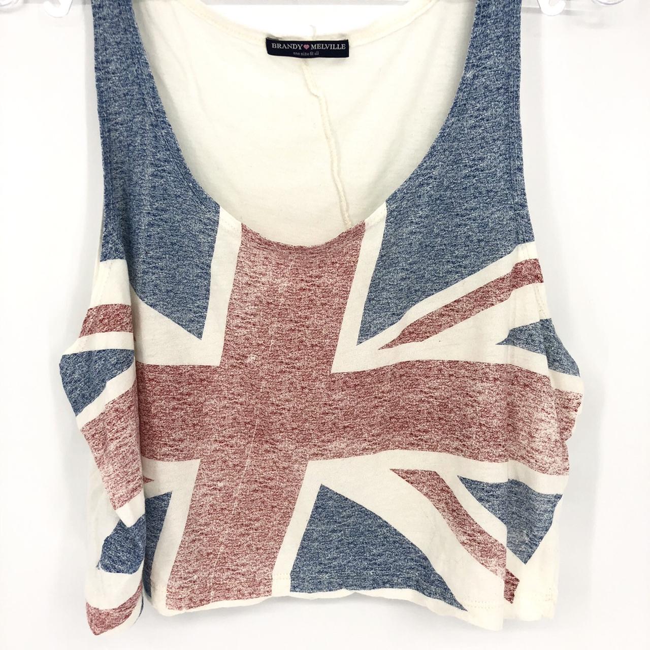 BRANDY MELVILLE Union Jack 🇬🇧 flag cut off sleeveless... Depop