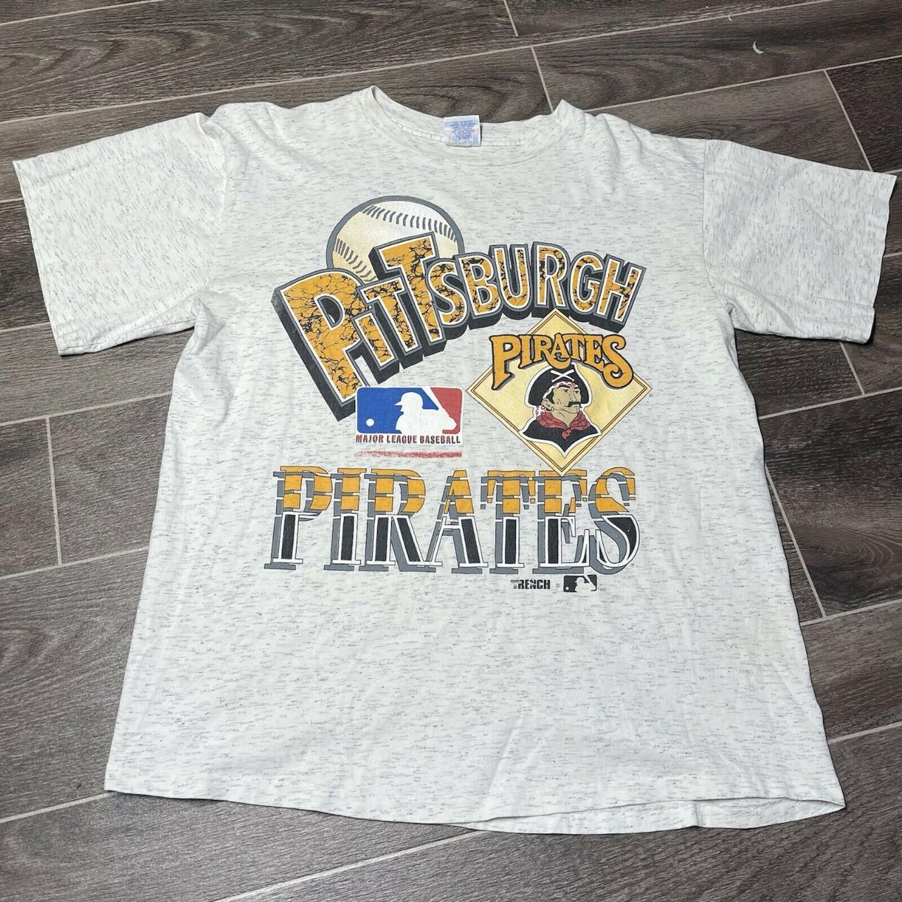 Vintage Pittsburgh Pirates T Shirt Y2K Men’s Large Gray Preowned MLB Vtg